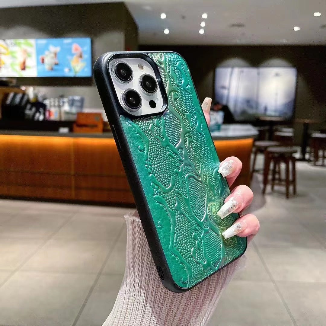 3D Relief Animal Skin Pattern Compatible with iPhone Case