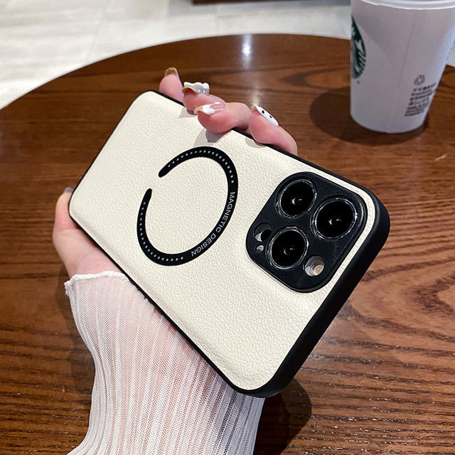 Leather for Magsafe Magnetic Wireless Charging Compatible with iPhone Case