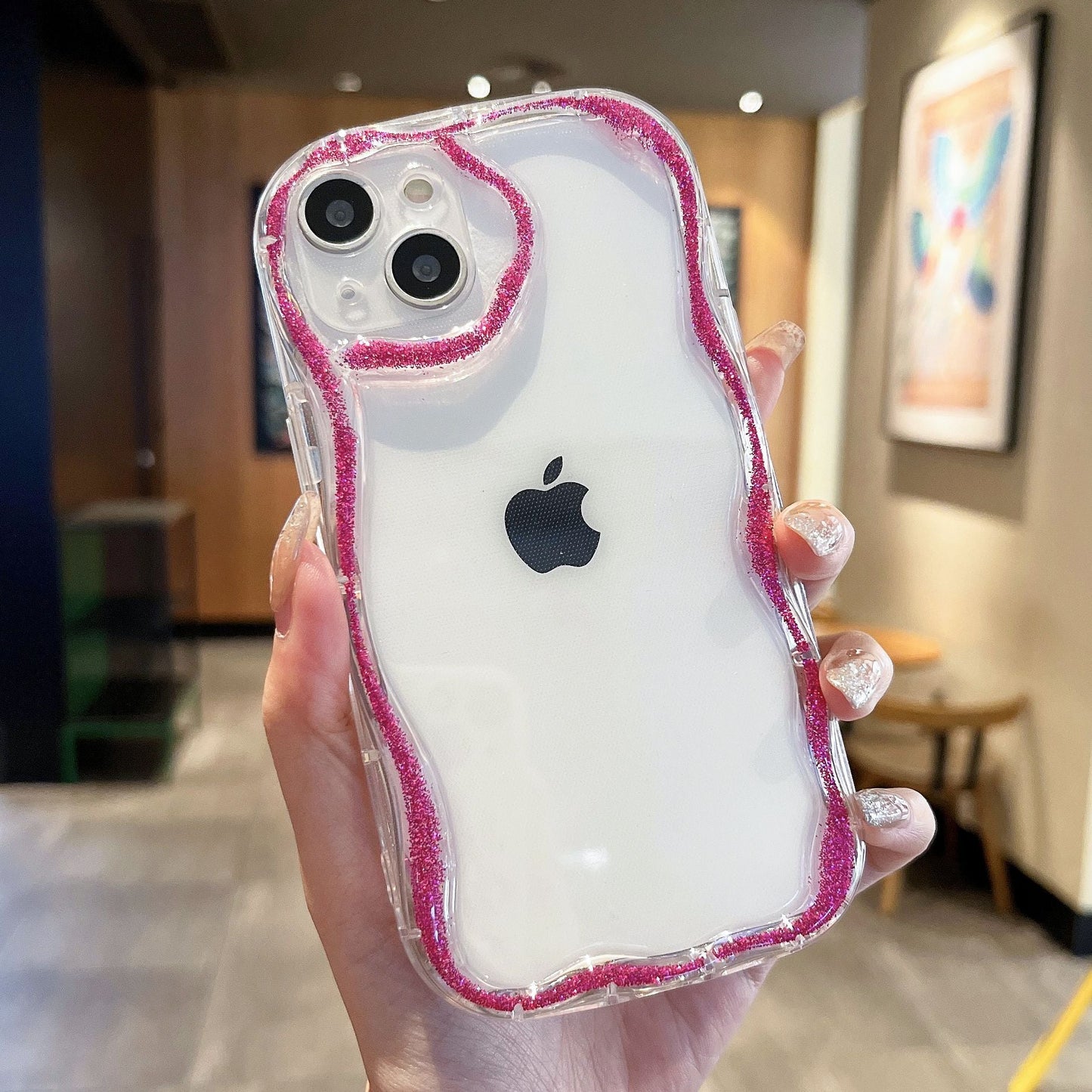 Luminous Twist Edge Transparent Compatible with iPhone Case