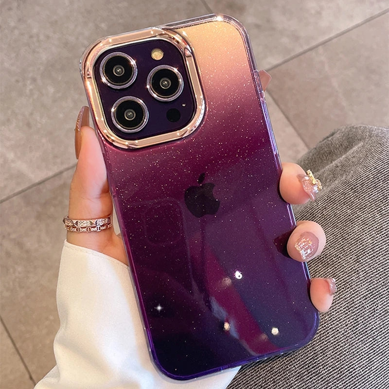 Luxury Fashion Glitter Bling Clear Compatible with iPhone Case