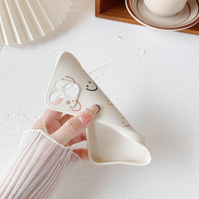 Funny Smile Face Silicone Soft Compatible with iPhone Case