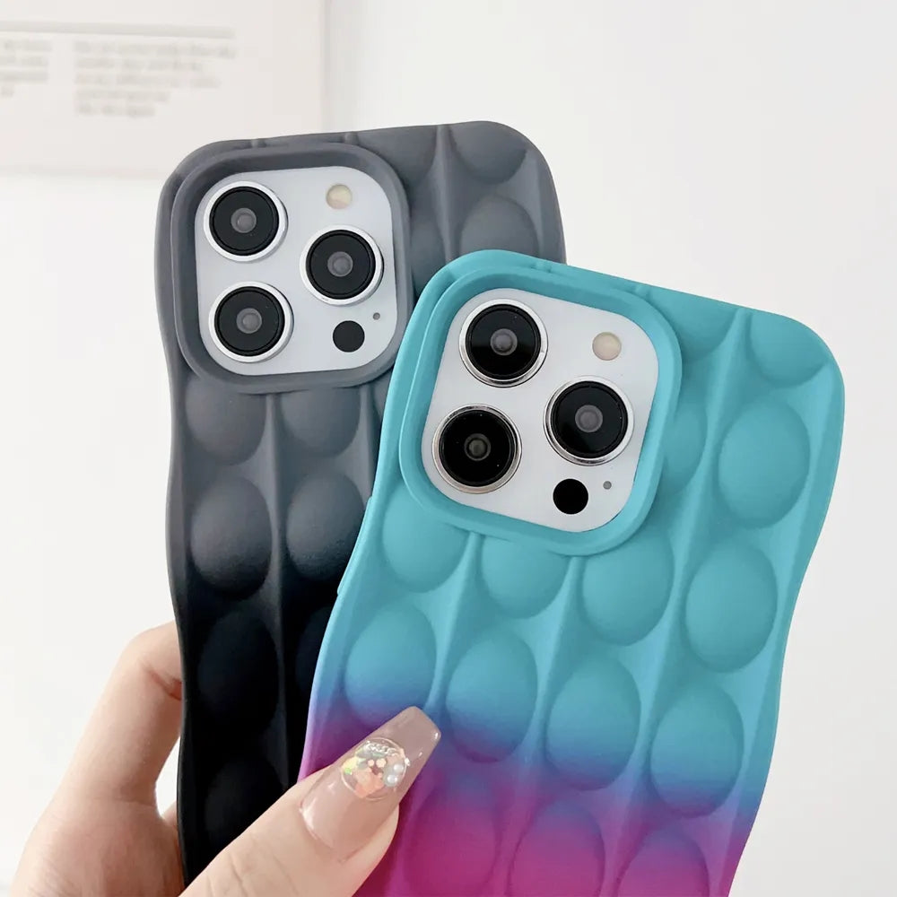 3D Round Dot Wavy Curly iPhone Case