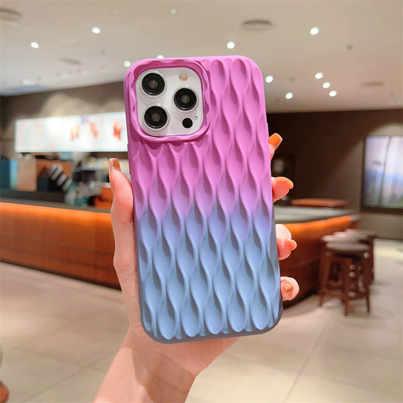 Gradient Dual Color Water Bottle Pattern iPhone Case