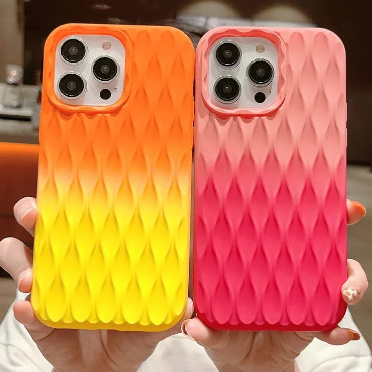 Gradient Dual Color Water Bottle Pattern iPhone Case