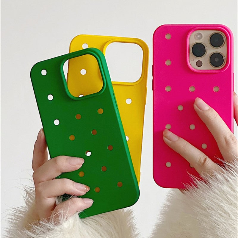 Breathable Hole Matte TPU iPhone Case