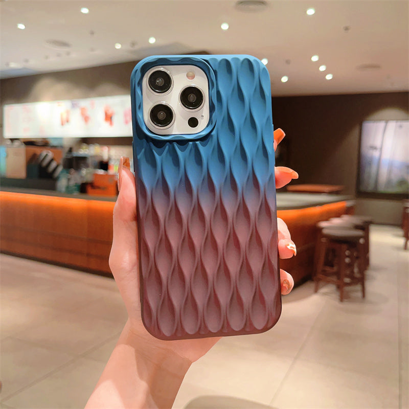 Gradient Dual Color Water Bottle Pattern iPhone Case