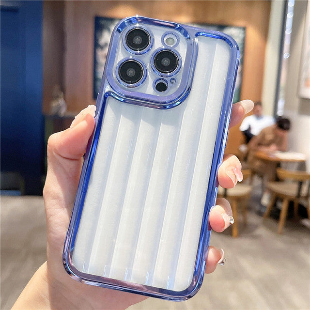 Transparent 3D Stripe Bar Column iPhone Case