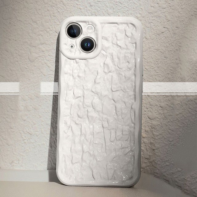 Laser Tin Paper Texture Pleated iPhone Case