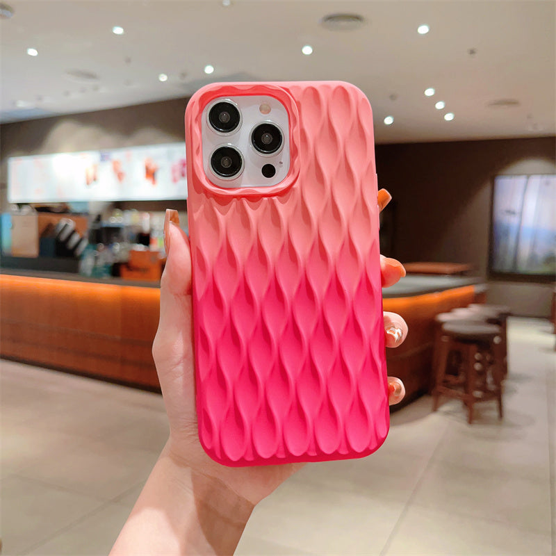 Gradient Dual Color Water Bottle Pattern iPhone Case