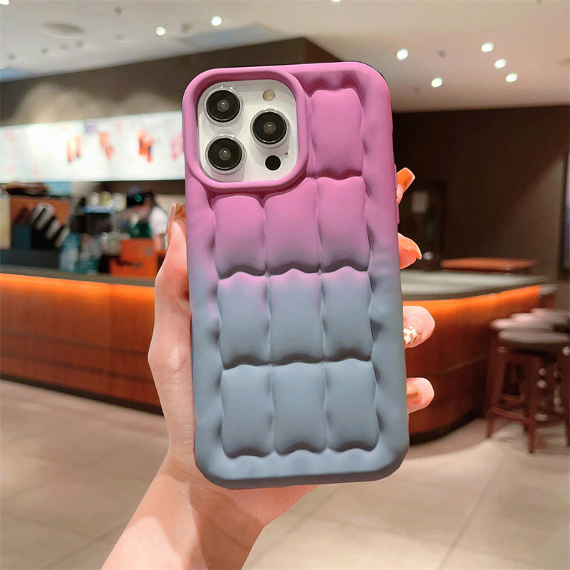 Gradient Dual Color Bread Grain iPhone Case