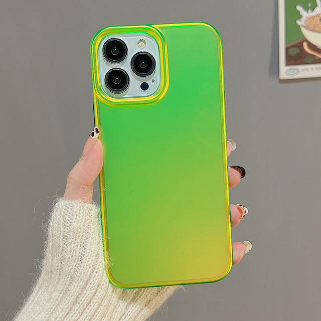 Luxury Laser Aurora Fluorescent Color Matte iPhone Case