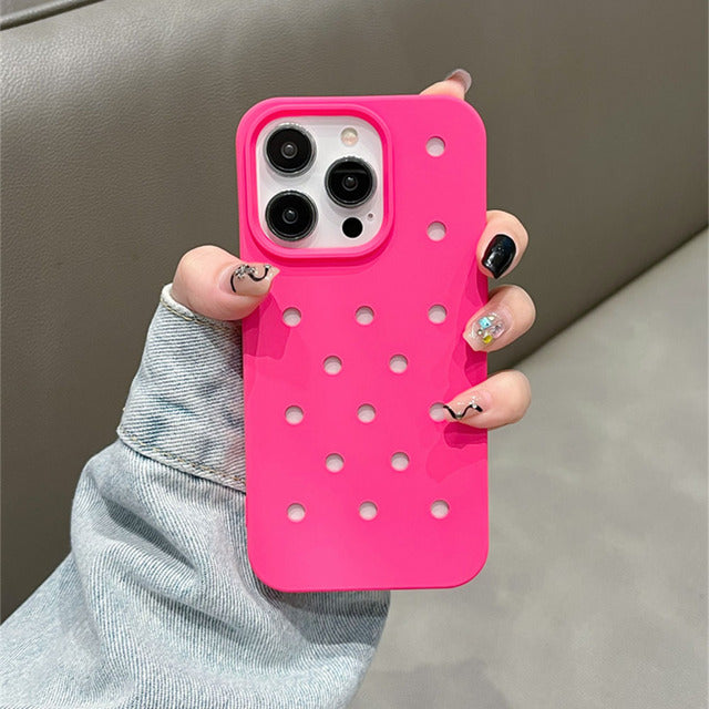 Breathable Hole Matte TPU iPhone Case