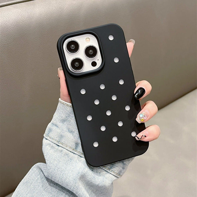 Breathable Hole Matte TPU iPhone Case