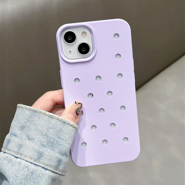 Breathable Hole Matte TPU iPhone Case