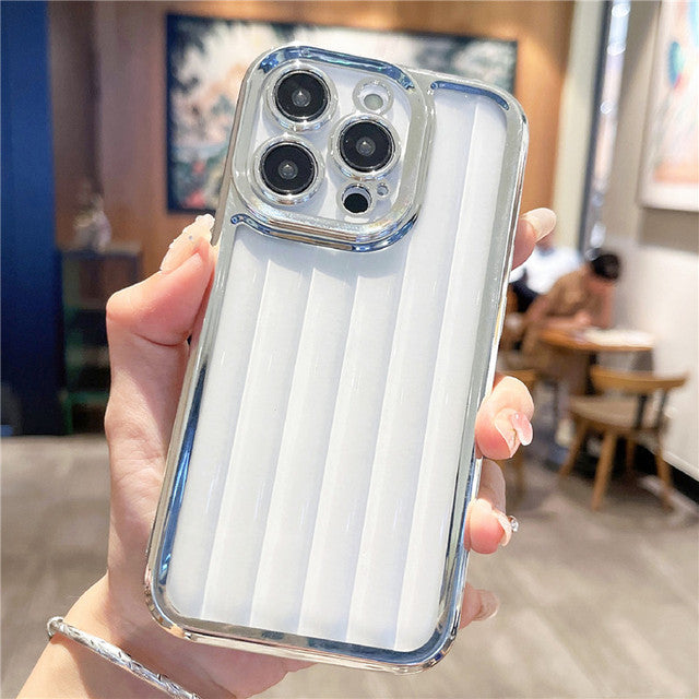 Transparent 3D Stripe Bar Column iPhone Case