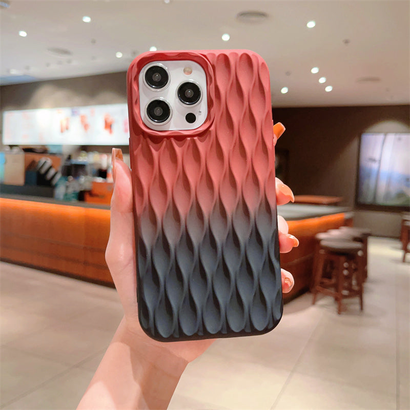 Gradient Dual Color Water Bottle Pattern iPhone Case