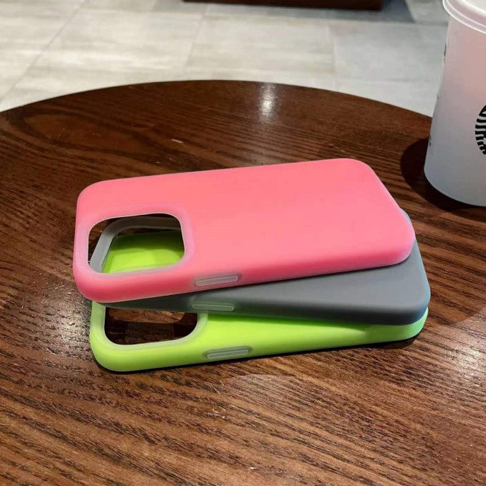 Liquid Silicone Jelly Fluorescent iPhone Case