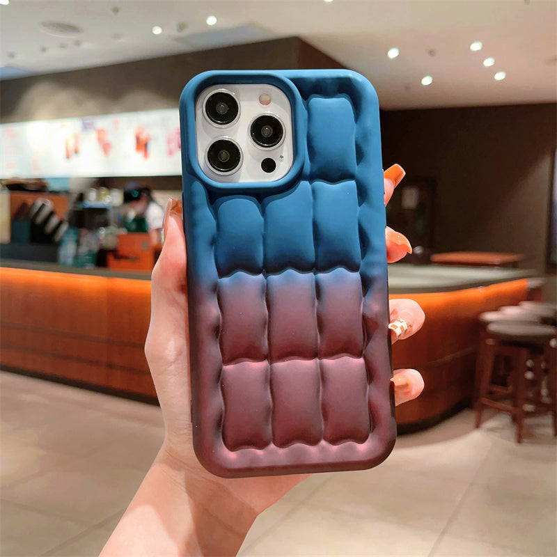 Gradient Dual Color Bread Grain iPhone Case