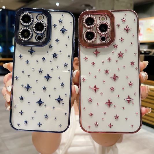 Chrome Stars iPhone Case