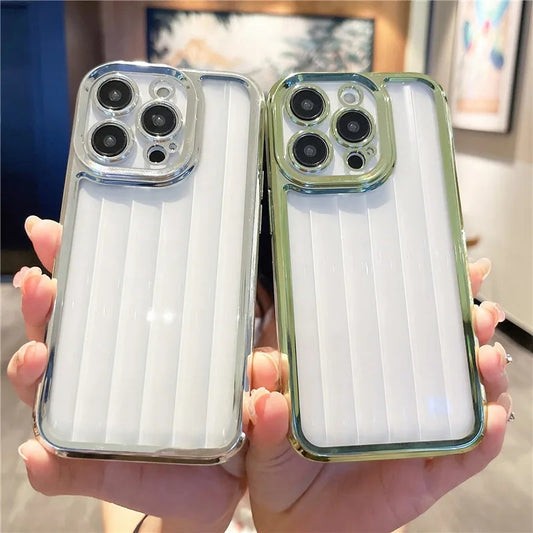 Transparent 3D Stripe Bar Column iPhone Case