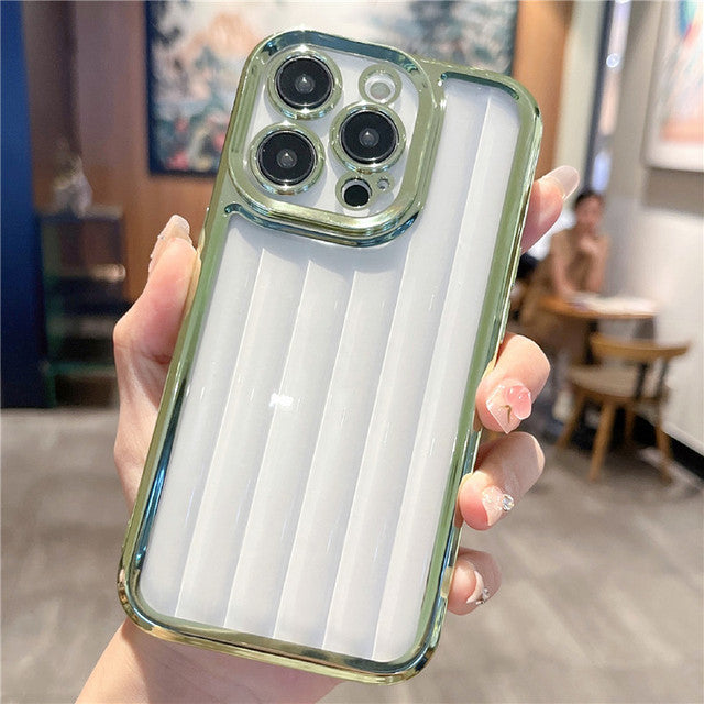 Transparent 3D Stripe Bar Column iPhone Case