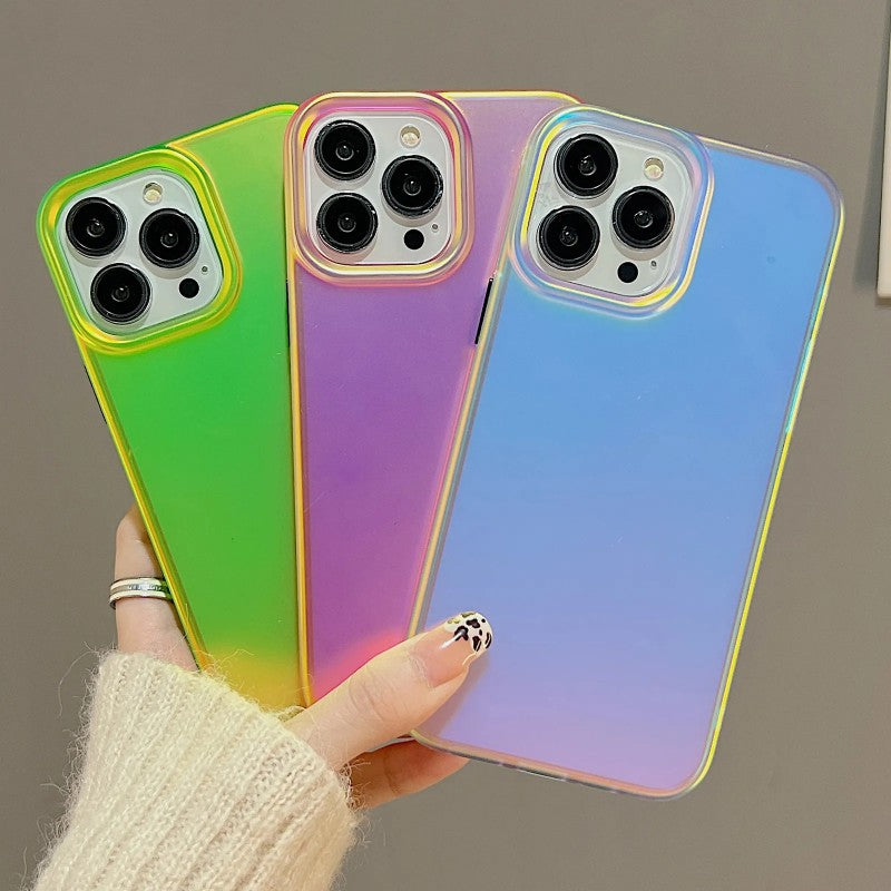 Luxury Laser Aurora Fluorescent Color Matte iPhone Case