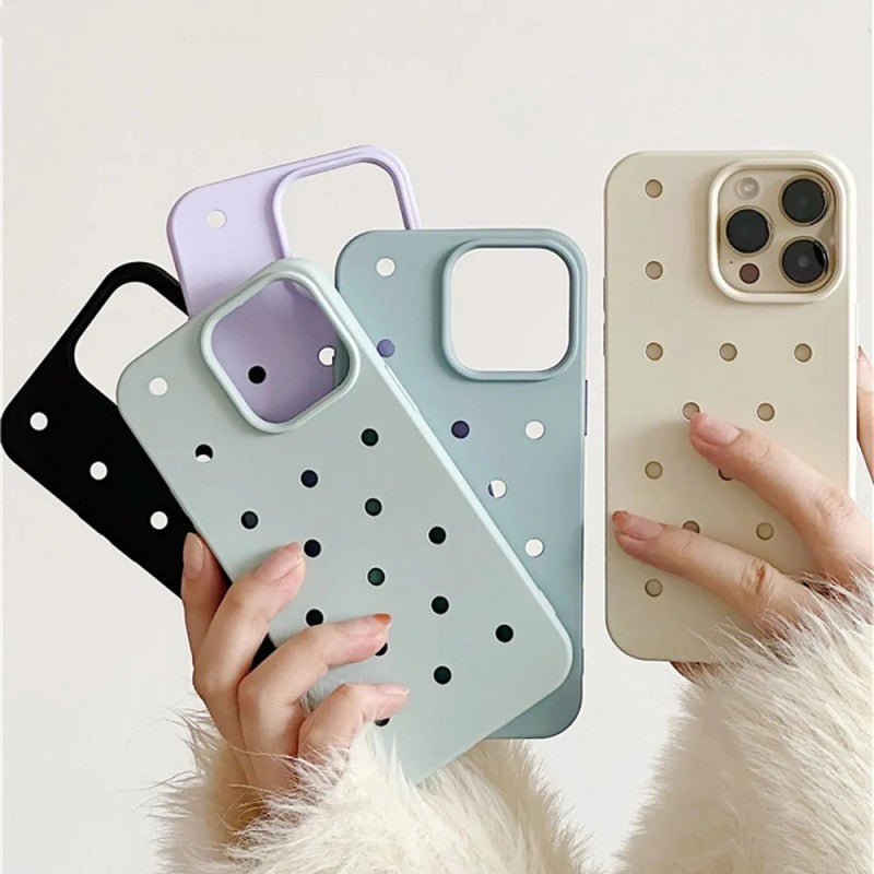 Breathable Hole Matte TPU iPhone Case