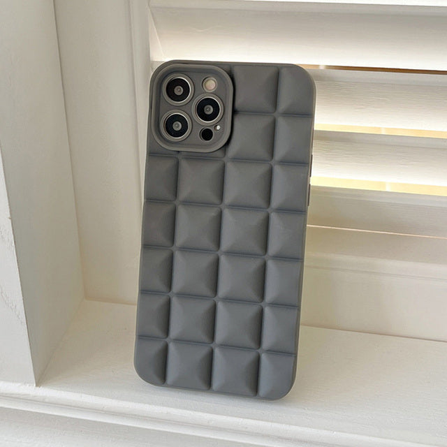 Checkered Grid Lattice Soft iPhone Case