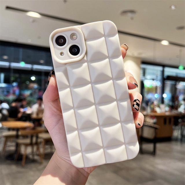 Checkered Grid Lattice Soft iPhone Case