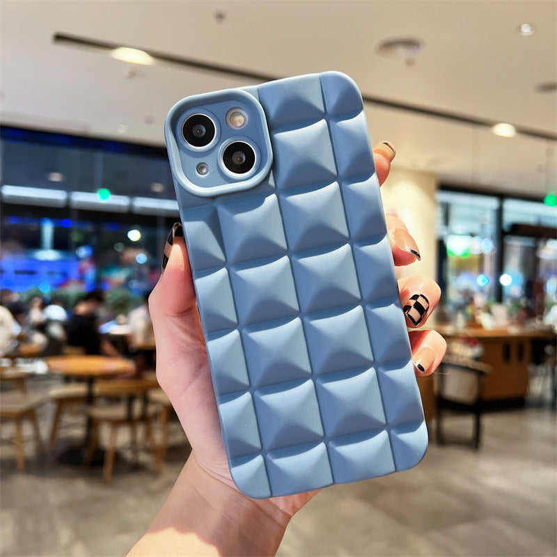 Checkered Grid Lattice Soft iPhone Case