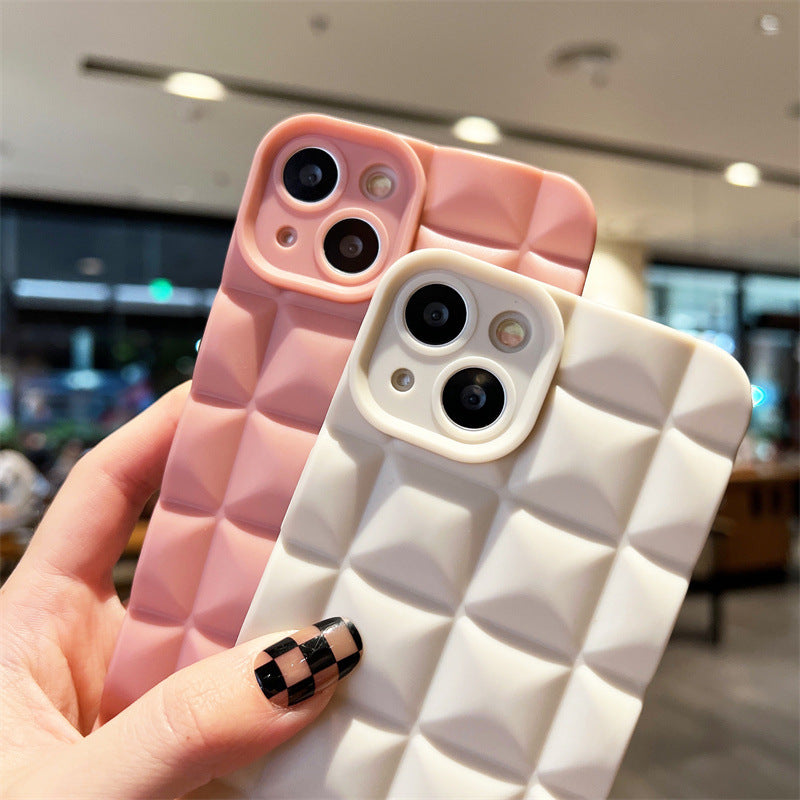 Checkered Grid Lattice Soft iPhone Case