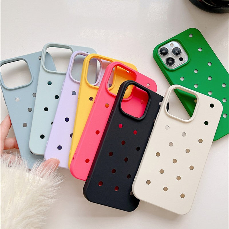 Breathable Hole Matte TPU iPhone Case