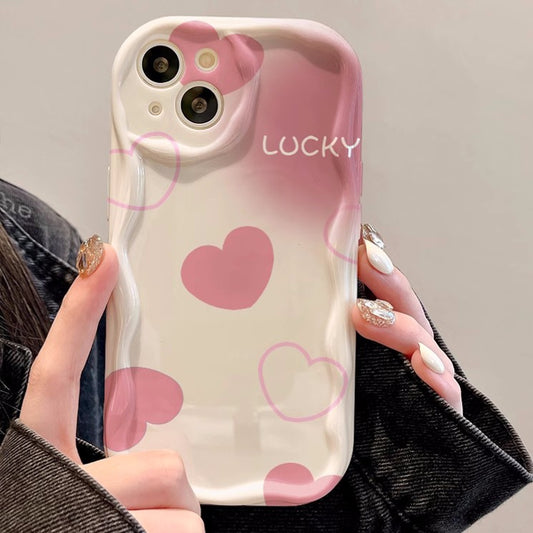 Wavy Frame Love Heart iPhone Case