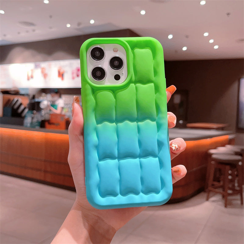 Gradient Dual Color Bread Grain iPhone Case