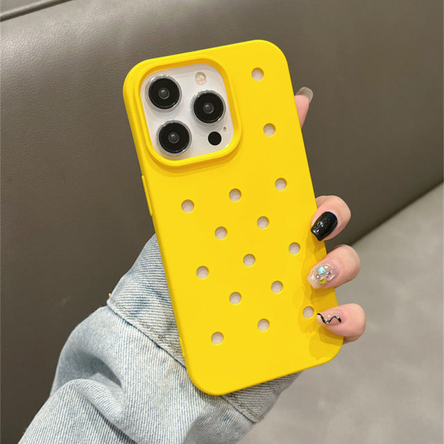 Breathable Hole Matte TPU iPhone Case