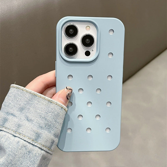 Breathable Hole Matte TPU iPhone Case