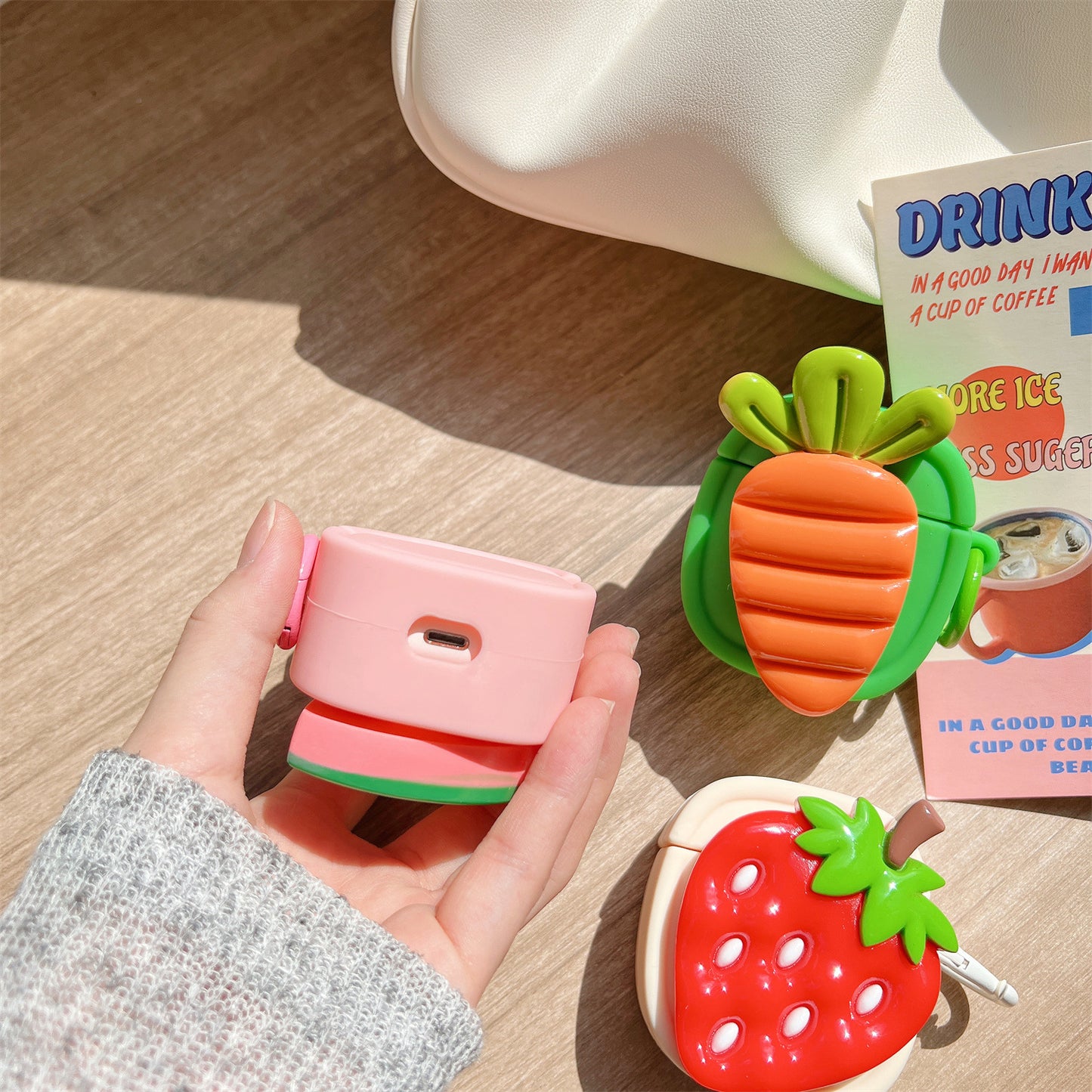 3D Strawberry Watermelon Carrot Airpods Cases