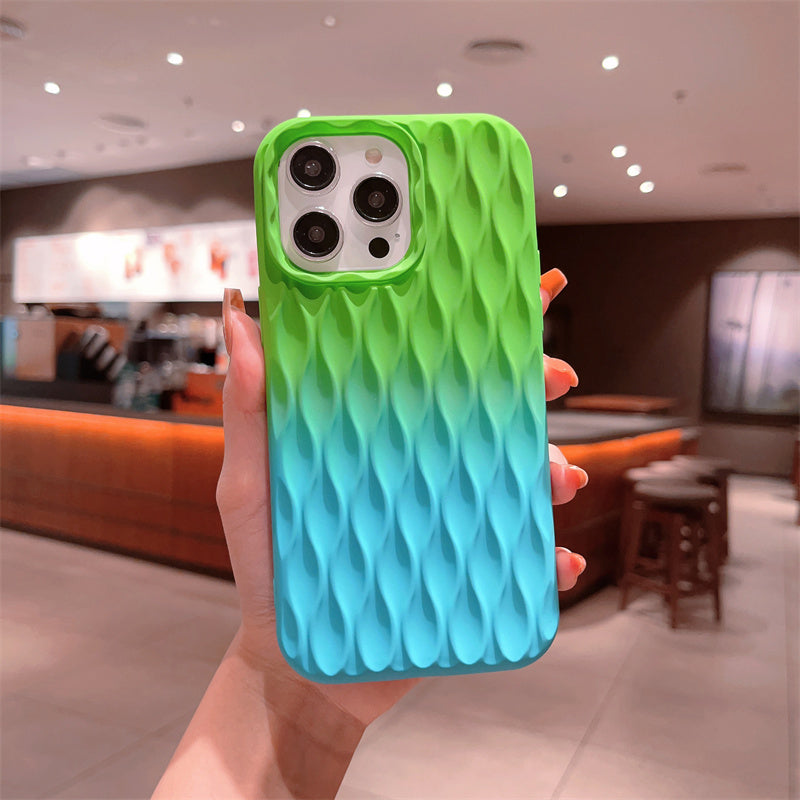 Gradient Dual Color Water Bottle Pattern iPhone Case