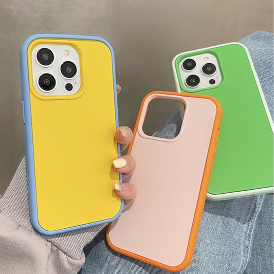 2 in 1 Candy Color Shockproof iPhone Case