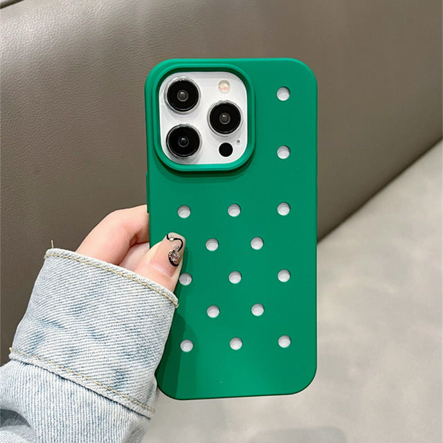 Breathable Hole Matte TPU iPhone Case