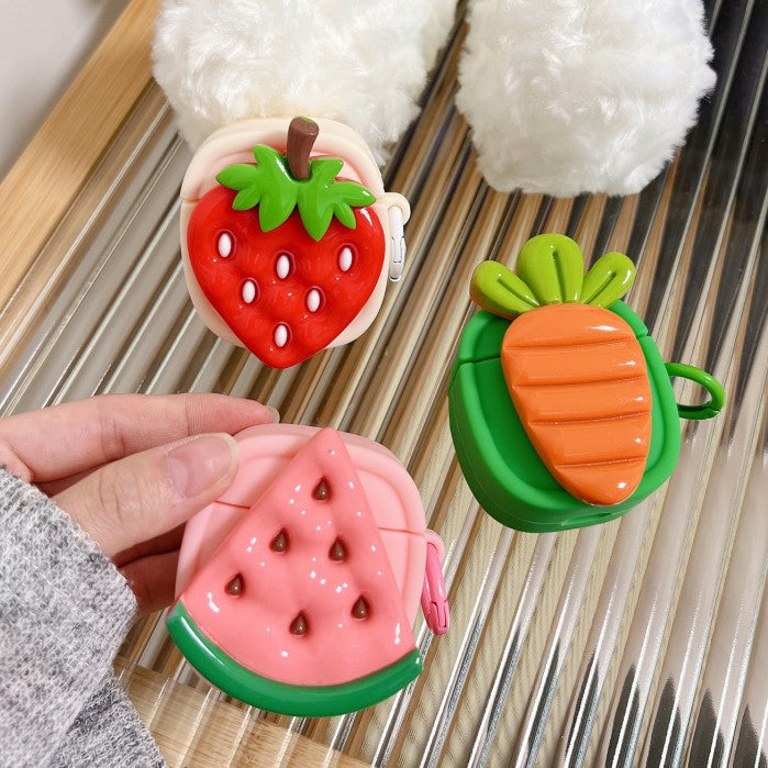 3D Strawberry Watermelon Carrot Airpods Cases