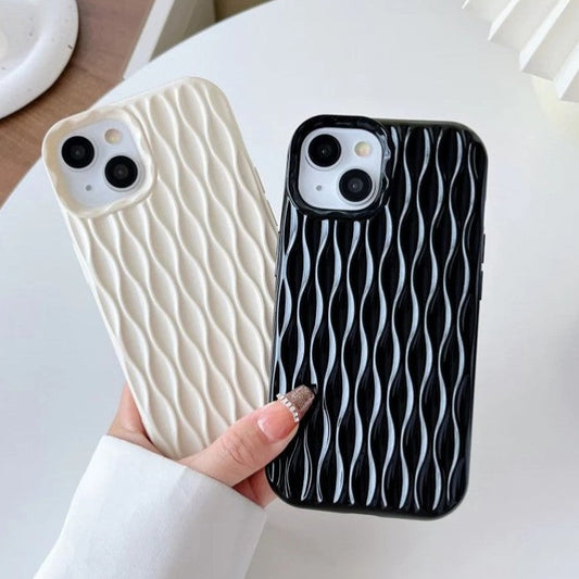 3D Wave Fold Pattern Compatible with iPhone Case