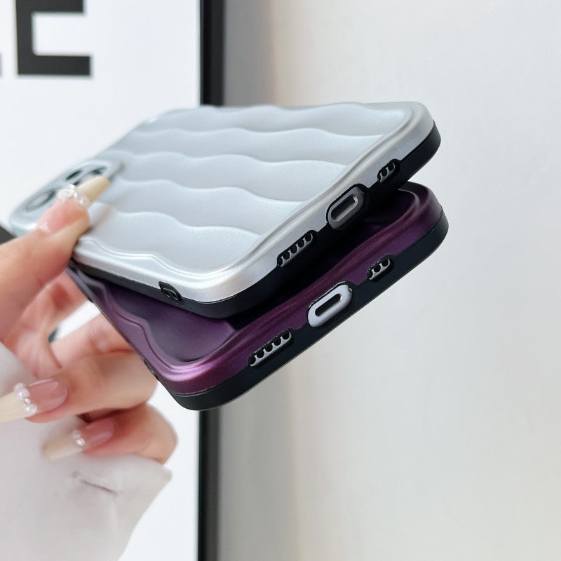 Water Ripple Wave Pattern Silicone Soft Compatible with iPhone Case