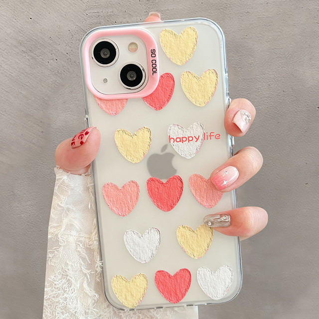 Colorful Love Heart Compatible with iPhone Case