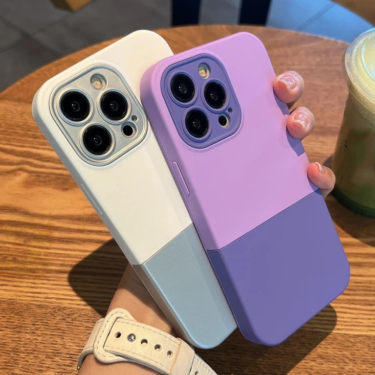 Contrast Color Silicone Compatible with iPhone Case