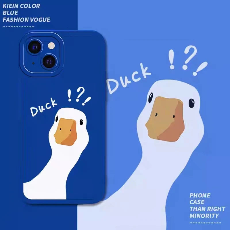 Cartoon Doubt Expression Duck Compatible with iPhone Case