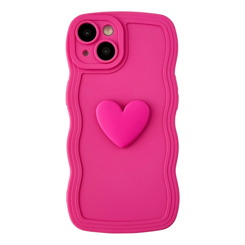 Love Heart Wave Frame Shockproof Soft Compatible with iPhone Case