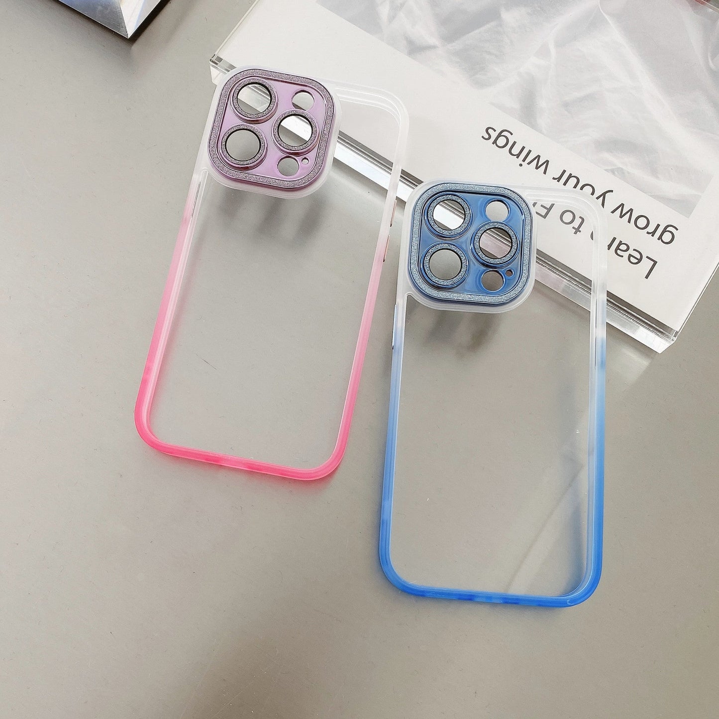 Glitter Camera Gradient Color Compatible with iPhone Case