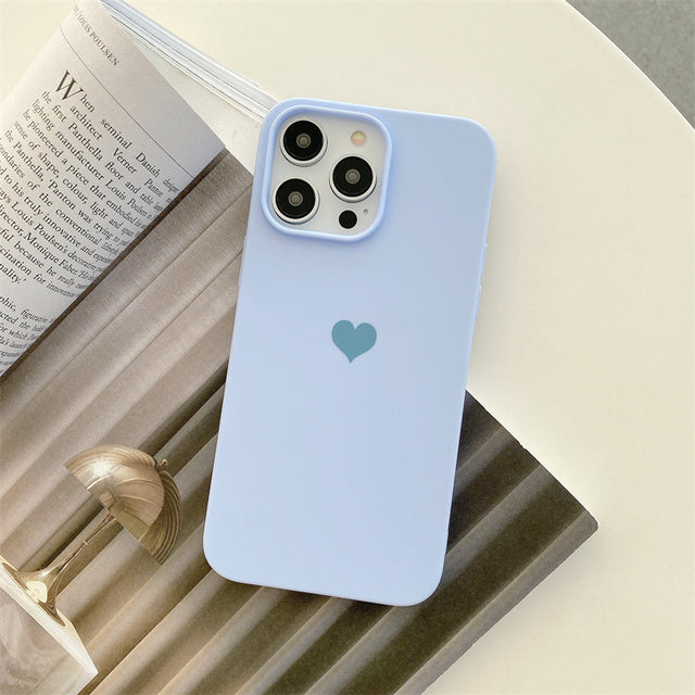 Candy Color Love Heart Compatible with iPhone Case