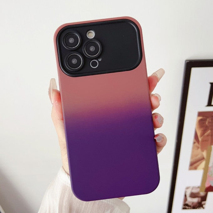 Gradient Contrast Color Camera Protection Compatible with iPhone Case